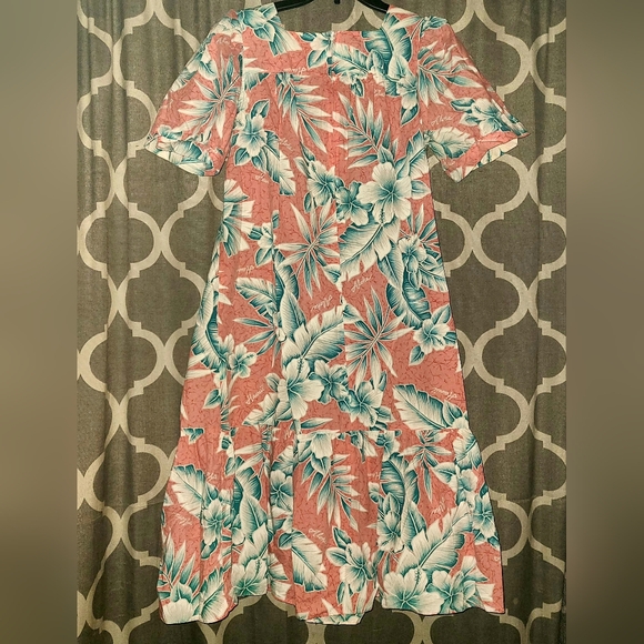Vtg Made in Hawaii Hawaiian House Dress Womens Medium Hibiscus Aloha Hawaii - Picture 2 of 11